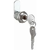 Prime-Line Products U 9941 Drawer & Cabinet Lock, 5/8 in., Diecast, Stainless Steel, 5/16 in. Max. P