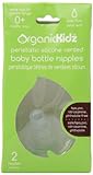 organicKidz Wide-Mouth Peristaltic Nipples, Slow-Flow, 2 Count by organicKidz