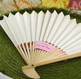 White Paper Fans - Baby Shower Gifts & Wedding Favors (Set of 72) by CutieBeauty BA [並行輸入品]