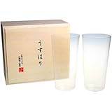 ギフトオンリーワン 【松徳硝子】うすはり ガラス タンブラー（L）ペア・木箱入り