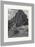 Ashleyフレームプリント花とRock、壁アートホーム装飾、ag5450032 35x30 Silver Frame 5450032-AFPP1-SB20