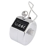 uxcell 手集計カウンター 数取器 プラスチック 4桁 手で持てる 集計クリック・カウンター 金属