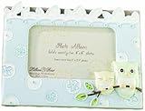 Lillian Rose Photo Album with Photo Frame On Cover, Blue Owl, 4.75" x 7" by Lillian Rose [並行輸入品]