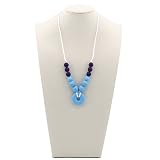 Deeyee Baby Teething Silicone Necklace for Mom,Food-Grade,BPA-Free Chew Beads-Necklace Keeps Your Ba