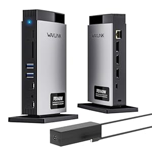 WAVLINK USB-Cドッキングステーション 11-in-1 3画面4K 単画面8K対応 125W PD3.1 140W充電器付属