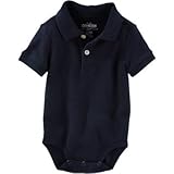 オシュコシュ OSHKOSH/ ピケポロボディスーツ ネイビー ロンパース半袖 24ヶ月【並行輸入】