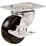Shepherd Hardware9511Soft Rubber Swivel Plate Caster-3" SP CASTER W/BRAKE (並行輸入品)