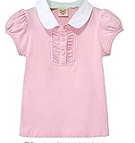 子供服 女の子 半袖 Ｔシャツ 女児 トップス 無地 ブラウス 可愛い ガールズ 通園 ルームウエア カジュアル (ピンク, 120)