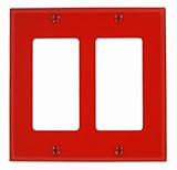 Leviton 80409-NR 2-Gang Decora/GFCI Device Wallplate Standard Size Red [並行輸入品]