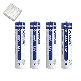 XTAR リチウムバッテリー 1200mWh 1.5V4本セット 充電池 AAAタイプ（単四形） 専用ケース付 リチャージアブルリチュウム バッテリー Li-ion充電池