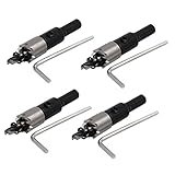 uxcell　ホールソー　ドリルビットホールソー　4個入り　シルバートーン　ブラック　HSS　13mm