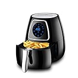 新しい空気フライヤー、1300W電動フライヤー、フライヤーなし、黒、レシピ入り、健康調理用フードオーブン