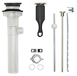 pf Waterworksバスルームシンク/洗面所ポップアップ排水、透明ABSボディwithoutオーバーフロー、光沢真鍮、pf0729-pb-tr-no PF0729-PB-TR-NO 1