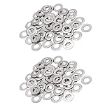 IPOTCH 約200個　M3 M4　平座金　フラットワッシャー　ガスケット　ステンレス鋼　ボルト　耐久性　