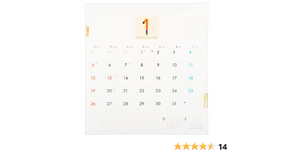 Amazon Co Jp ほぼ日ホワイトボードカレンダー 14 フルサイズ 荒井良二 本