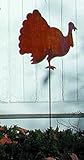 Village Wrought Iron RGS-64 Turkey Rusted Garden Stake