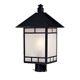 Acclaim 9027BK Artisan Collection 1-Light Post Mount Outdoor Light Fixture, Matte Black [並行輸入品]