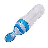 Generic Feeding BottleシリコンSqueezeベビー給食スプーン幼児新生児の幼児用食品サプリメント3オンスブルー
