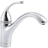 KOHLER K-10415-CP Forte Single Control Kitchen Sink Faucet with Lever Handle, Polished Chrome [並行輸入品