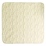 [ＬＩＬＩＡＮＡ] 防水キルトパッド 正方形 90×90cm ベビー プレイマット ごろ寝マット 防水シーツ おねしょ対策 洗える 四隅ゴム付き マルチカバー リリアナ (アイボリー, スター)