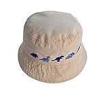 Genda 2Archer(JP)　ベビー　つば広　ハット　かわいい　恐竜　日よけ　帽子　綿100％　キッズ　赤ちゃん　キャップ　UVカット　男の子　女の子　両面使い　春夏　 (46cm)