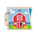Hape At the Farm Wooden Book おもちゃ [並行輸入品]