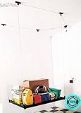 skemidex --- 4 ' x4 ' 200lbsガレージストレージラックマウントHand Hoistシェルフ天井シェルフ新しいストア、タイヤ、ラダー、ツール、自転車、ゴルフクラブスポーツに機器