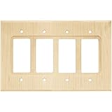Brainerd 65172 Wood Square Quad Decorator Wall Plate / Switch Plate / Cover [並行輸入品]