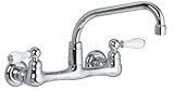American Standard 7298.252.002 Heritage Wall-Mount 8-Inch Swivel Spout Kitchen Faucet with Porcelain