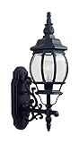 Livex Lighting 7520-04 Outdoor Wall Lantern with Clear Beveled Glass Shades, Black [並行輸入品]