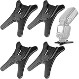 Anwenk カメラフラッシュスタンド フラッシュスピードライト ホットシューマウントスタンド 1/4インチメタル三脚スレッド付き フラッシュスピードライト スピードライト 適応 Canon/Nikon/Sigma/Olympus/Panasonic/Pentax 4個パック