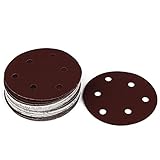 uxcell サンディングディスク サンドペーパー　2000 グリット　125mm直径　6穴　ラウンドシェイプ　50枚入り