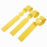 amzmonnsuta　200pcs　2x20cm防水プラスチック製の植物タグ　園芸温室蘭/低木/草本/つる植物/花/苗マーカーラベル(イエロー)