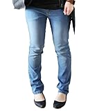 [アンドイット] 美脚らくらくストレッチゆるレギンスパンツ レギパン レディース スキニー M ブルー