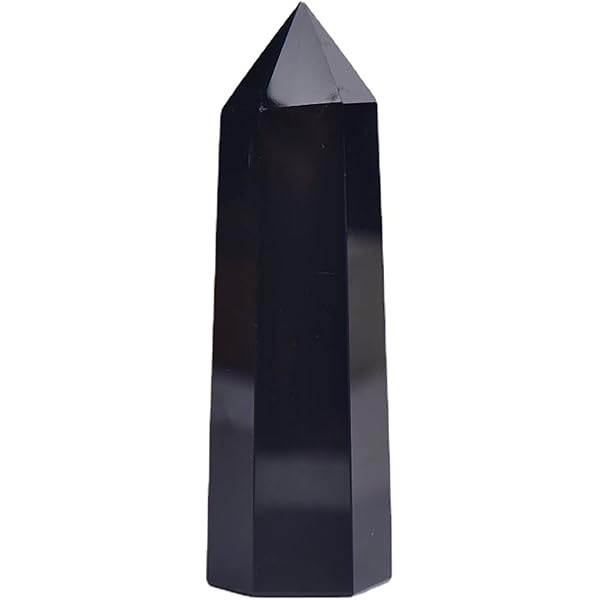 Amazon.co.jp: [GOLD STONE] モリオン 黒水晶 六角柱 ポイント