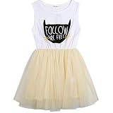 TENTEN（テンテン）Tシャツ プリンセスドレス ガールズ 子供 キッズ 女の子 猫柄 発表会 結婚式 入園式 文化祭 演奏会 花嫁 お嬢様 ドレス フォーマル (身長115-125cm 5-6歳)