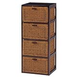 ランドリー　キャビネット　チェスト　アジアン家具　籐家具　RN-2644　収納BOX　収納ケース　枯淡/こたん