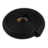 コーナーガード 全長2mｘ1本 Ｌ型 厚手タイプ 両面テープ付 コーナークッション 赤ちゃん ケガ防止 ブラック