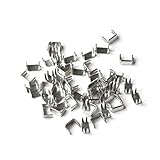 Y.K.K ファスナー用止め金具 下止めパーツ 50個入 コイルファスナー用/3号対応 ニッケル F2-226