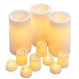 Inglow Real Wax Flameless LED Candleコレクション – セットof 11