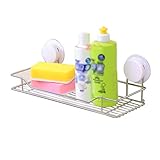 ラックバスルーム壁掛けパンチフリートイレ洗面器サクションカップ壁掛けトイレ収納ラックABSプラスチックステンレススチール (色 : 白)