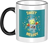 ダッフィー フレンズ オルメル マグカップ コーヒーカップ コップ 陶器 電子レンジ対応 おしゃれ 大きめ 人気 大容量 330ml アニメ グッズ 雑貨 贈り物 Black