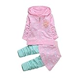 Tovadoo 子供服 ベビー服 女の子 コート+ズボン スカート パーカー 秋冬 長袖 多色 カラフル 小花柄 可愛い 部屋着 保育園