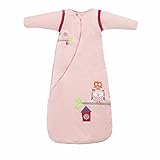 ベビースリーパー 冬 寝袋 キッズシュラフ 長袖 袖が取り外す可 赤ちゃん おくるみ ブランケット 暖かい 柔らかい肌触り【Justgreat】 (100cm, ピンク)