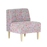 arne ソファ 一人掛け アームレス 日本製 完成品 Lunch 3×3 ピオニー ナチュラル脚 ピンク