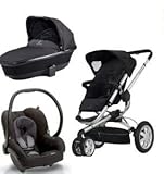 Quinny Buzz Stroller WITH Tukk Bassinett and Maxi-Cosi Mico Car Seat (Black) by Quinny