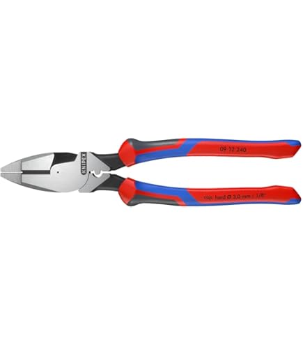 Amazon.co.jp: クニペックス KNIPEX 0912-240 架線工事用強力ペンチ