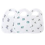 (エイデン アンド アネイ)aden+anais よだれかけ スナップ ビブ　3枚セット 03.ジャングルジャム [並行輸入品]