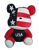クリエイティブかわいいぬいぐるみ人形ぬいぐるみ国旗のデザイン玩具クマ、USA