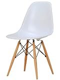チャールズ・レイ＆イームズ　DSW サイドシェルチェア ホワイト（白）　K/D ハーフマット